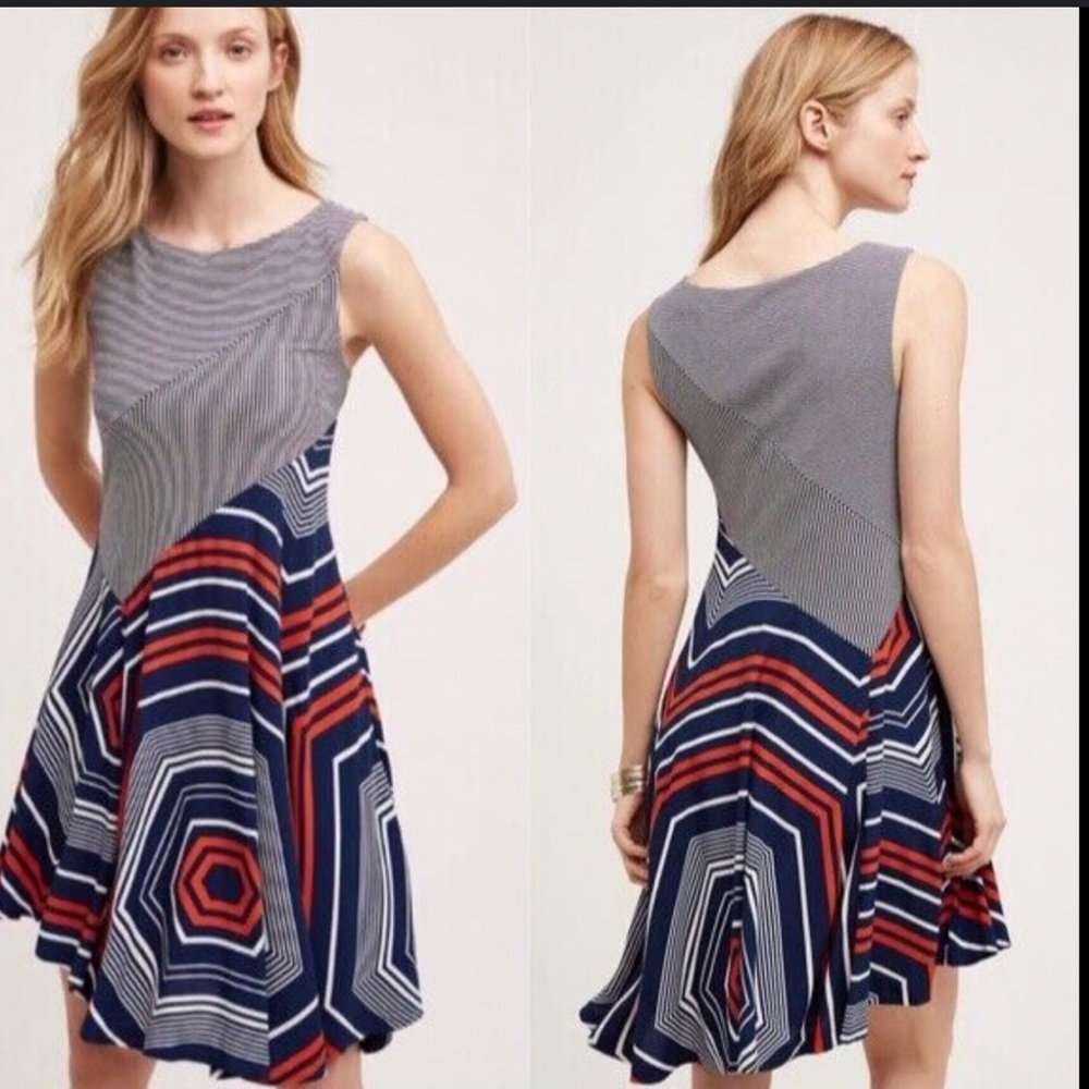 Maeve Anthropologie Cameron Sleeveless Midi Dress